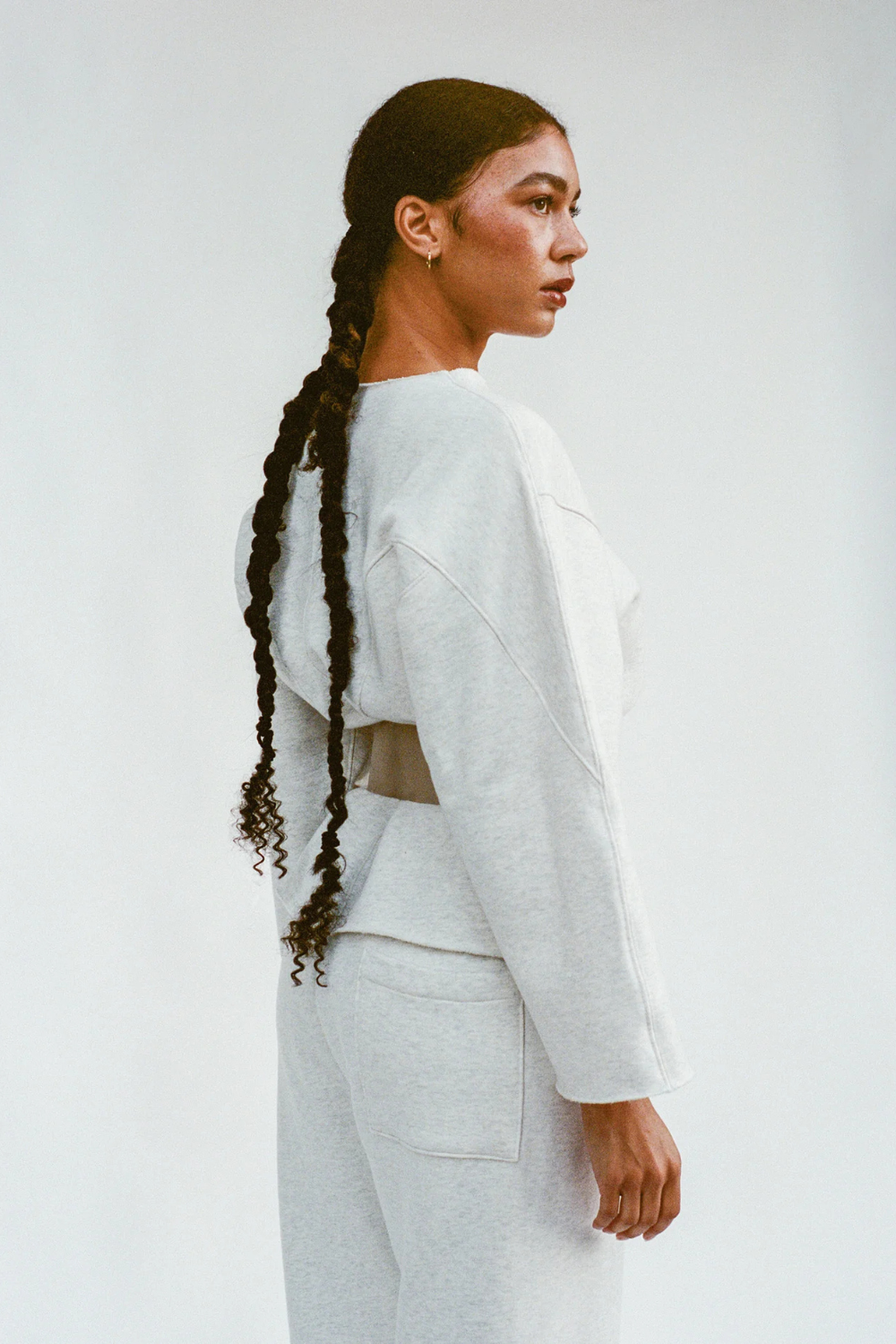 Heavy Fleece Dome Sweater | Ash Grey