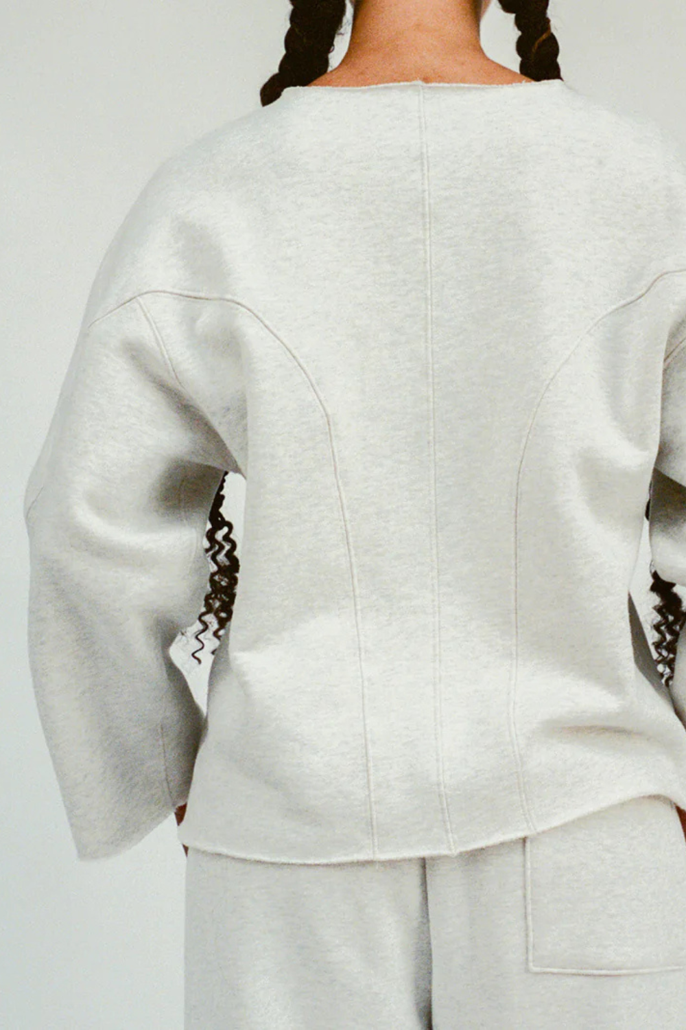 Heavy Fleece Dome Sweater | Ash Grey