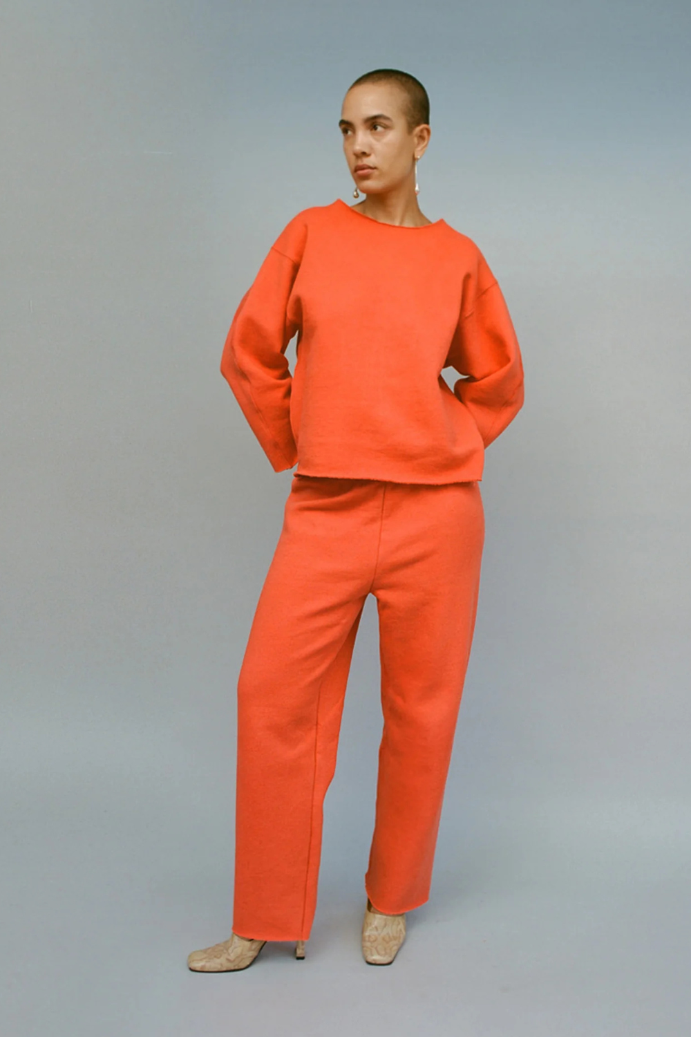Heavy Fleece Dome Sweater | Vintage Red