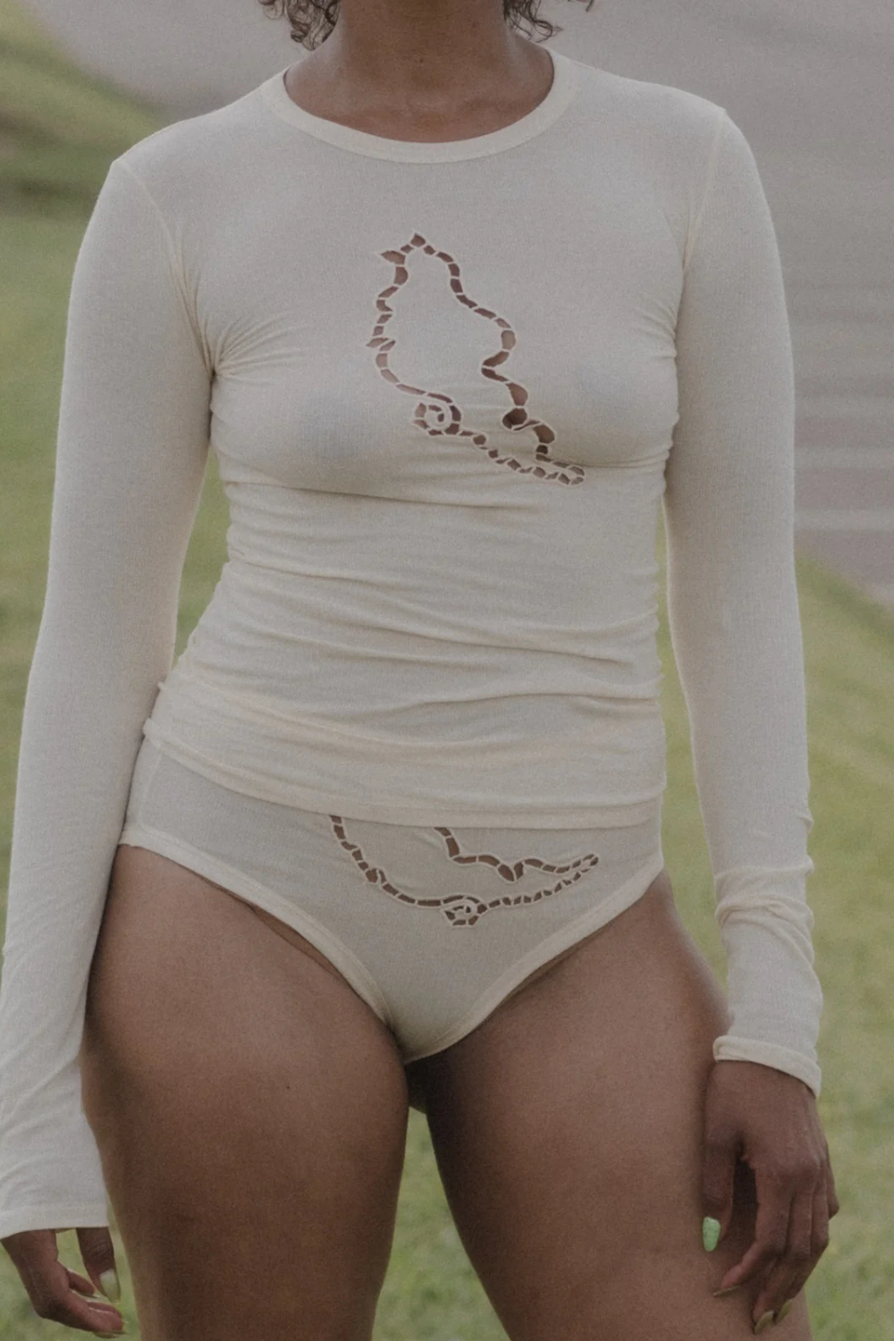 Ponte Long Sleeve Tee | Undyed