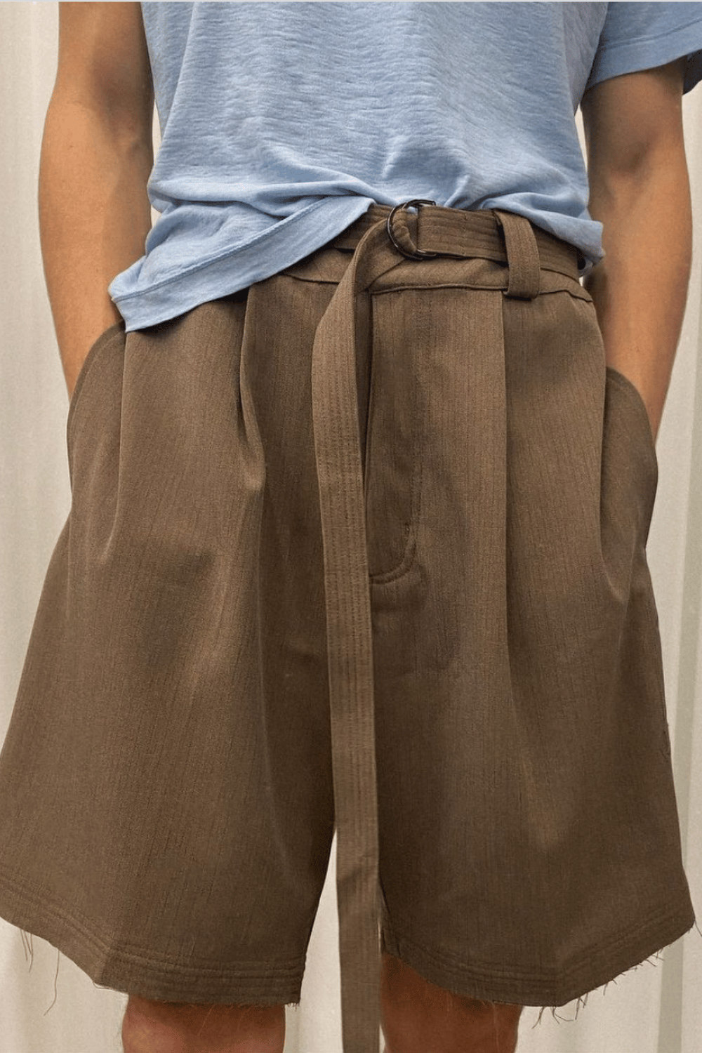 Pleated Suit Short | Taupe