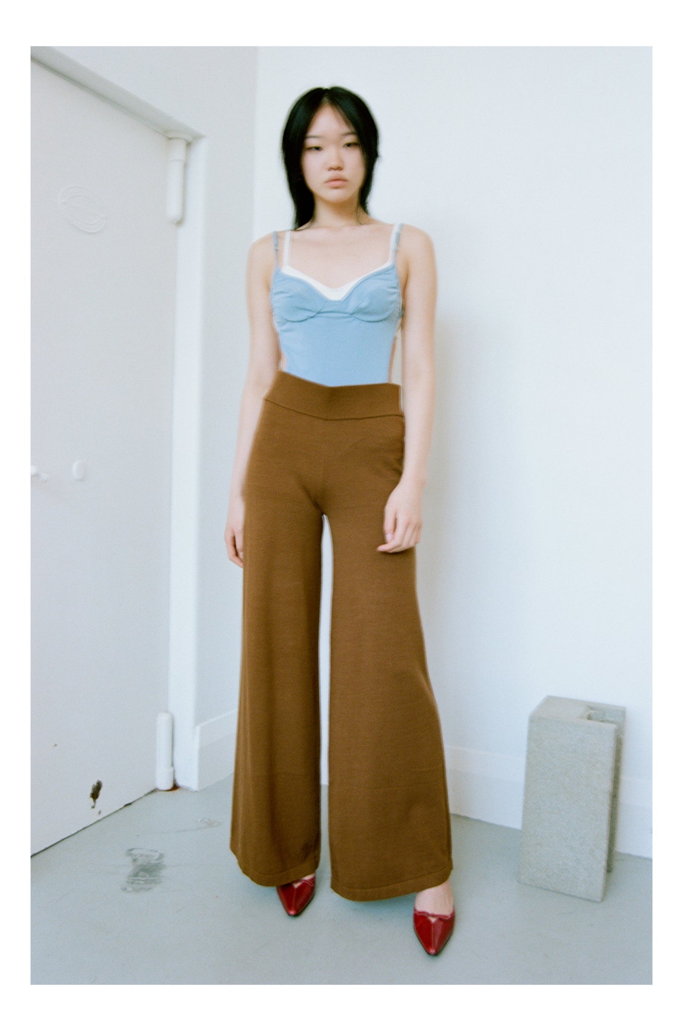 KNITTED LOUNGING PANTS | TOFFEE