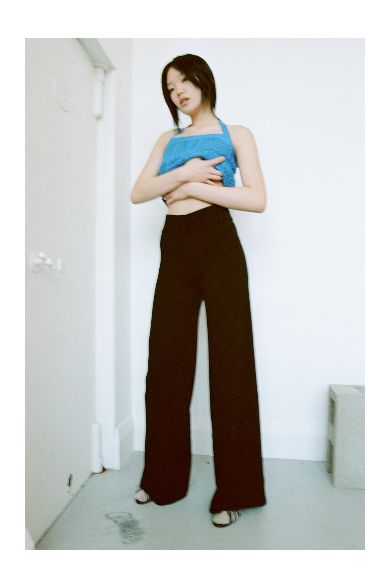 KNITTED LOUNGING PANTS | BLACK