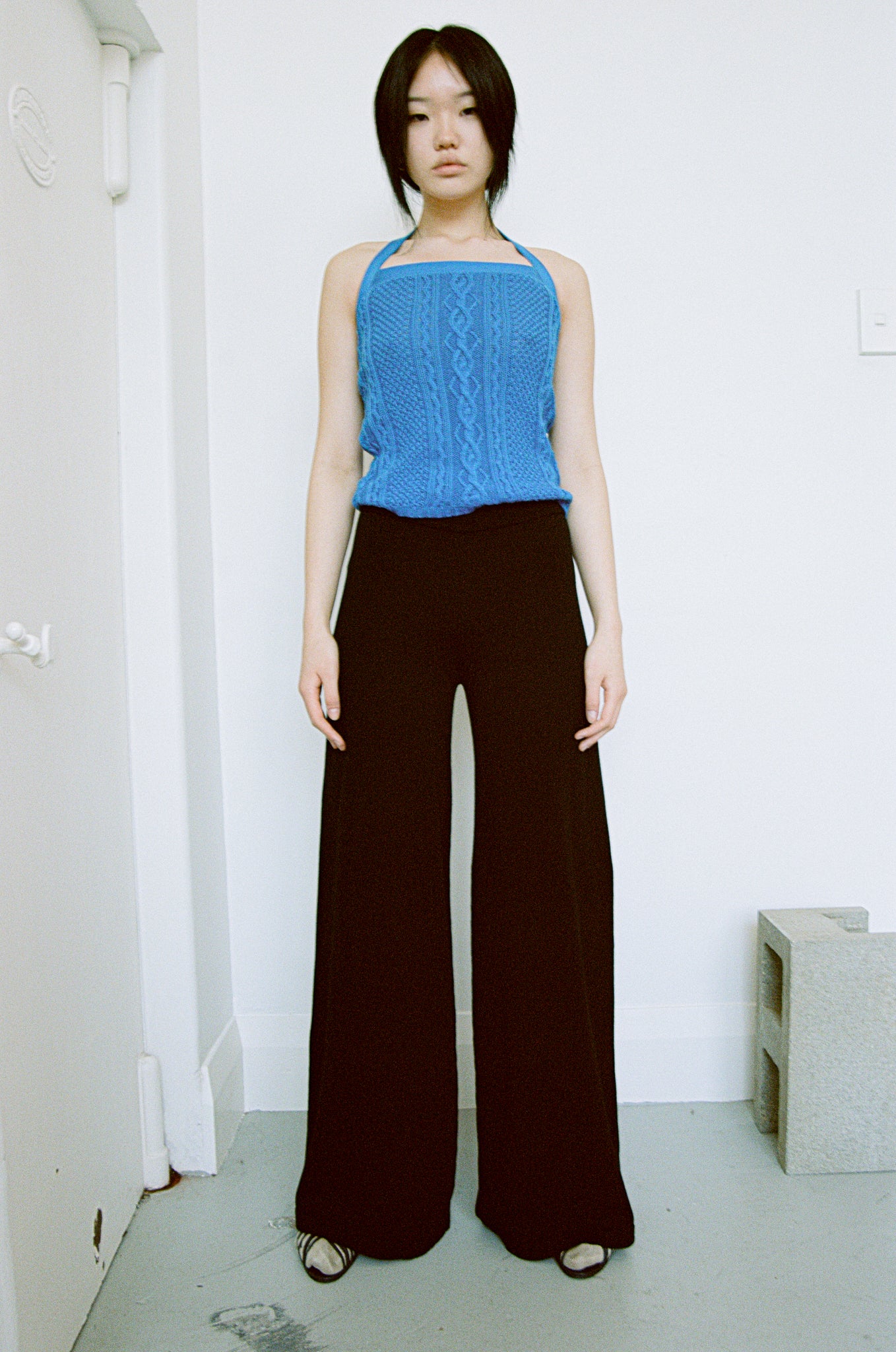 KNITTED LOUNGING PANTS | BLACK
