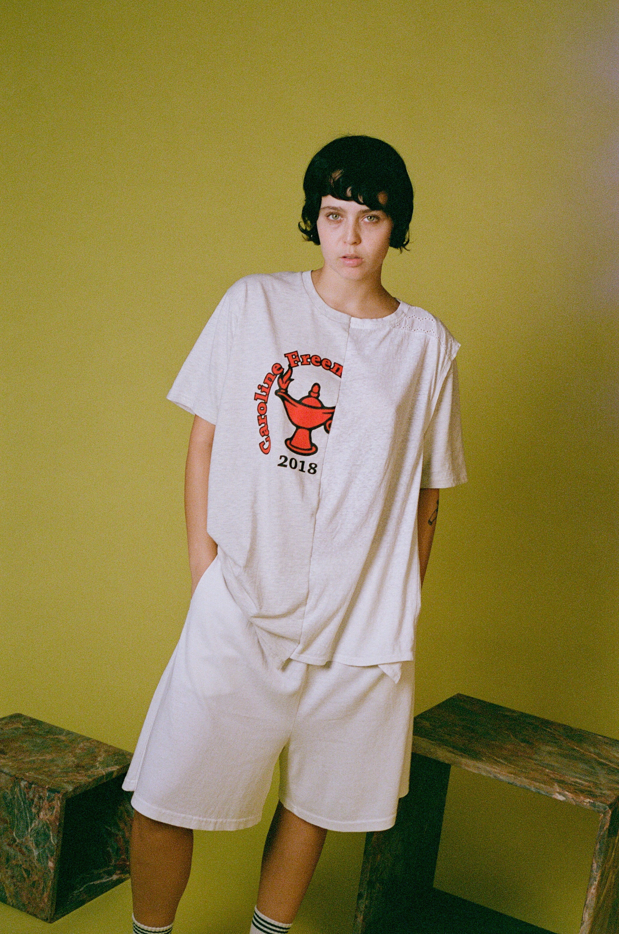 Tee Shorts | Off White | Stock NZ | BUDDY HEMP GOODS NZ | Black Box Boutique Auckland | Womens Fashion NZ