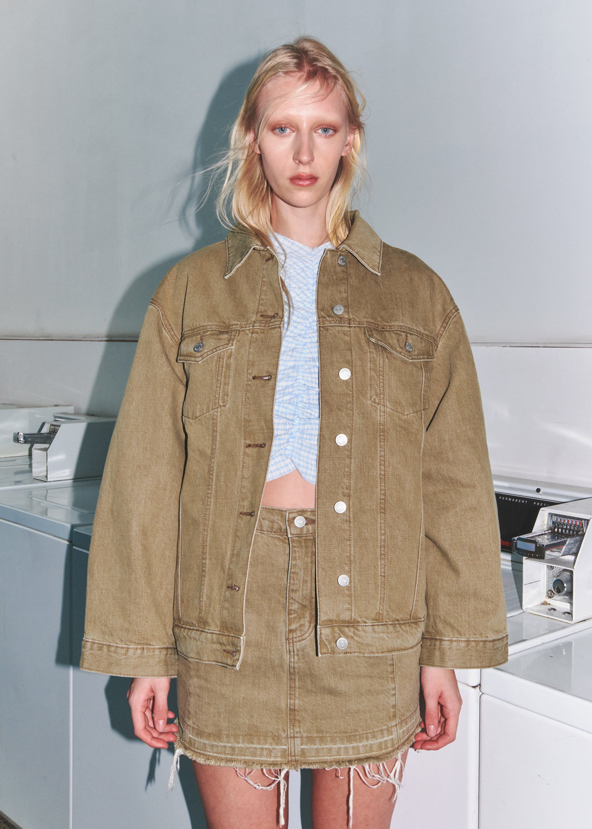 HOMAGE LONGLINE JACKET ~ KHAKI | Jacket NZ | PERMANENT VACATION NZ | Black Box Boutique Auckland | Womens Fashion NZ