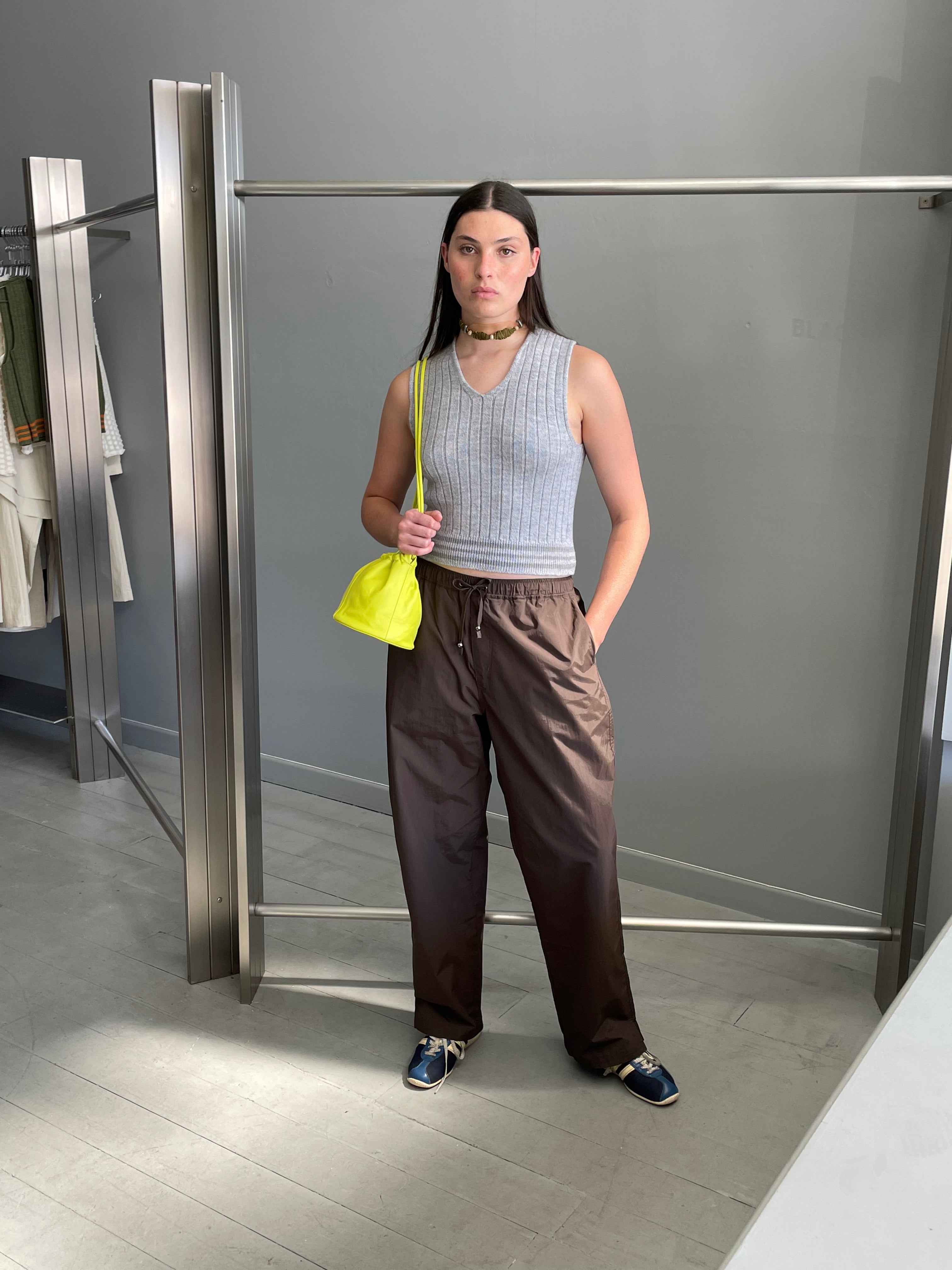 Baggy Nylon Pant | Brown | Stock NZ | BEACH BRAINS NZ | Black Box Boutique Auckland | Womens Fashion NZ