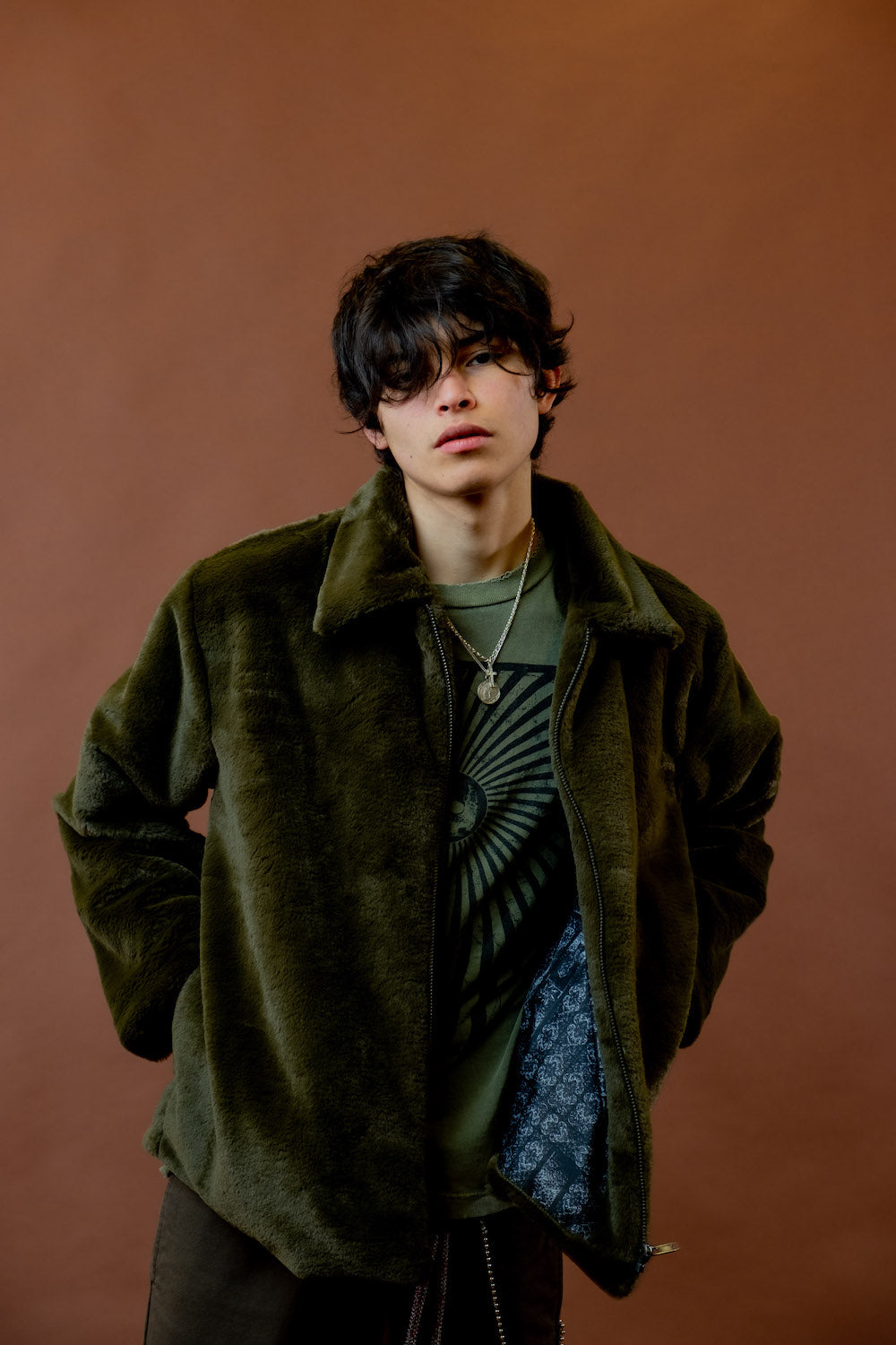 Fur Jacket | Khaki | Jacket NZ | BEACH BRAINS NZ | Black Box Boutique Auckland | Womens Fashion NZ