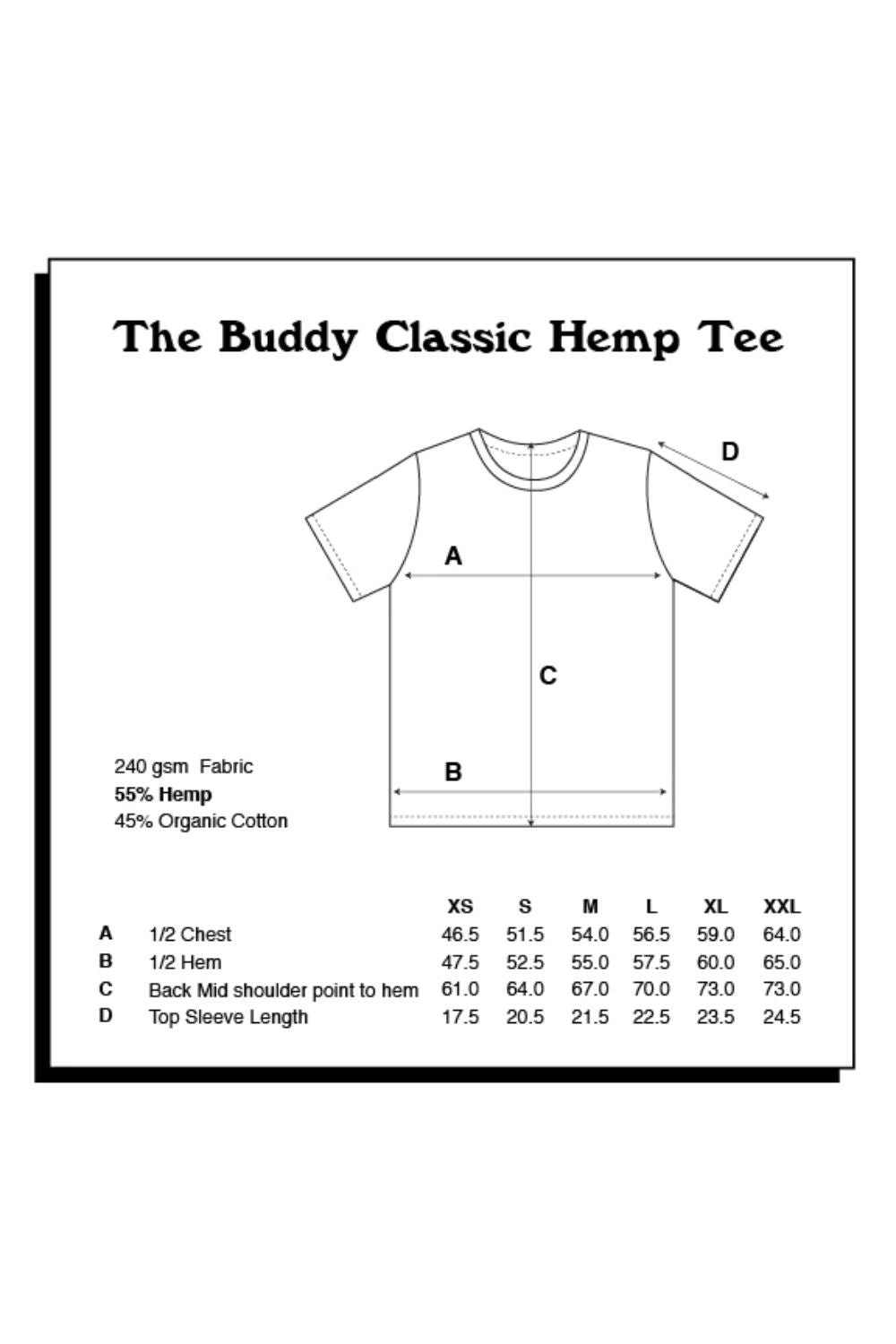 Classic Hemp Tee | Black | Stock NZ | BUDDY HEMP GOODS NZ | Black Box Boutique Auckland | Womens Fashion NZ