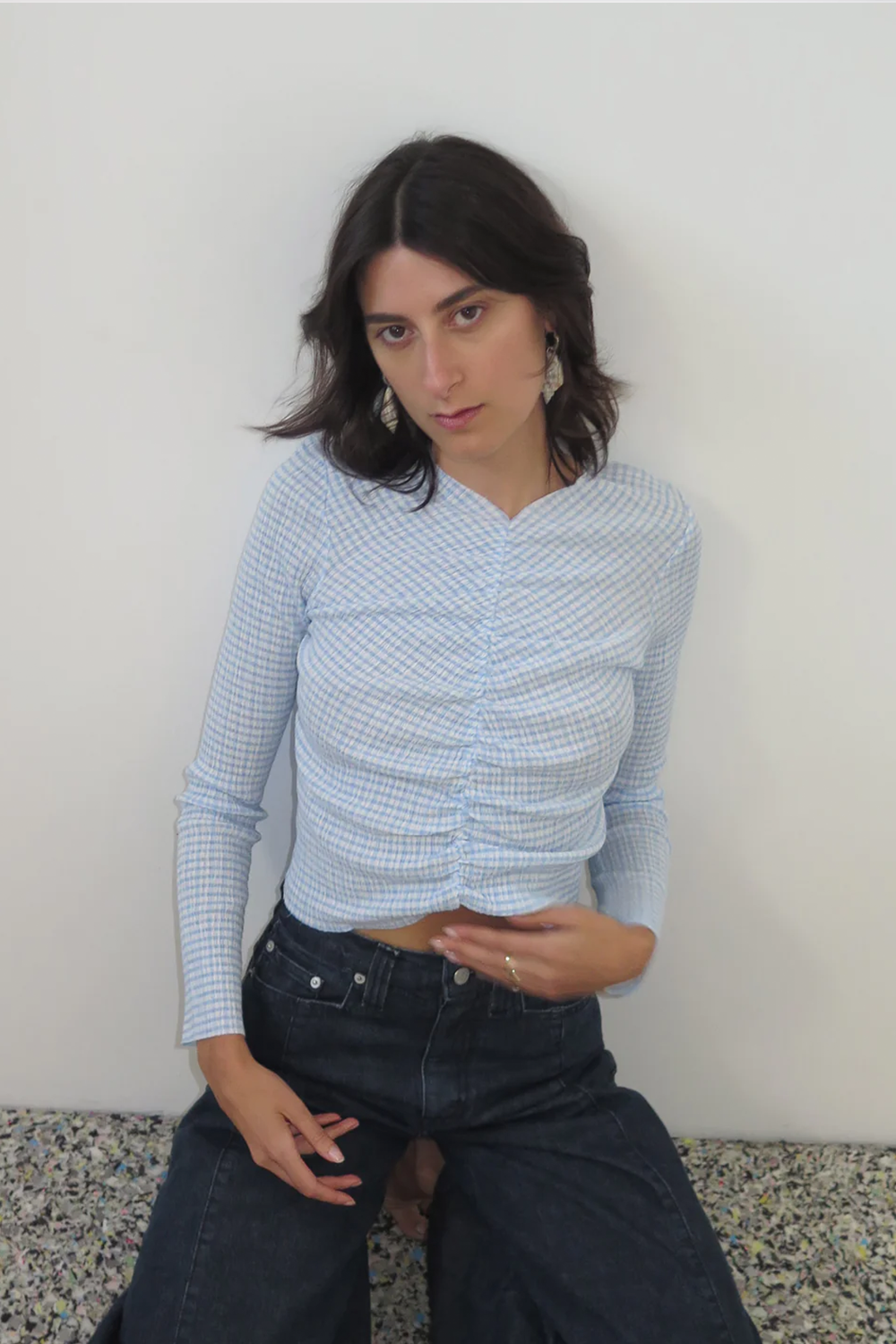 ETERNAL TOP ~ BLUE GINGHAM | Stock NZ | PERMANENT VACATION NZ | Black Box Boutique Auckland | Womens Fashion NZ