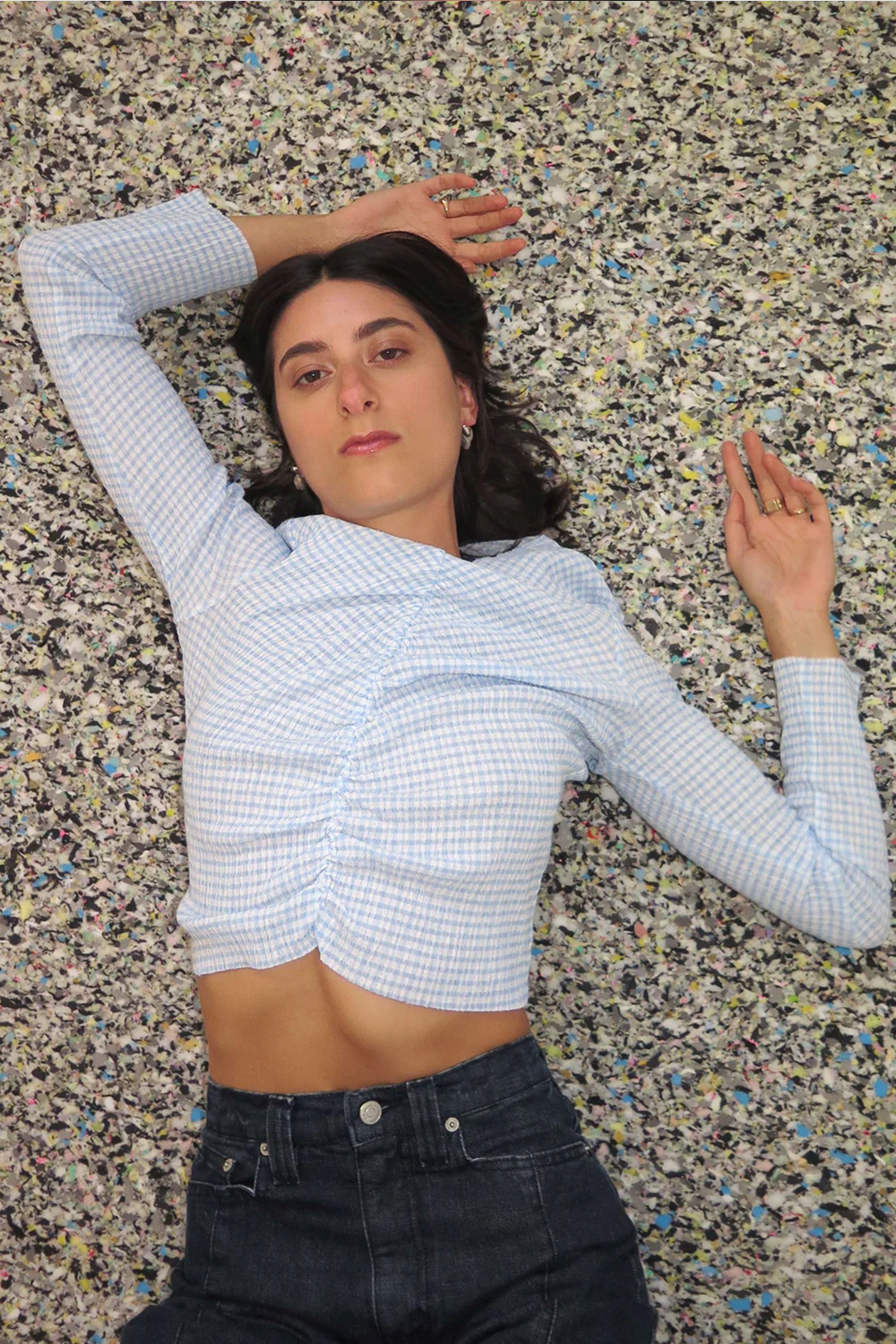 ETERNAL TOP ~ BLUE GINGHAM | Stock NZ | PERMANENT VACATION NZ | Black Box Boutique Auckland | Womens Fashion NZ