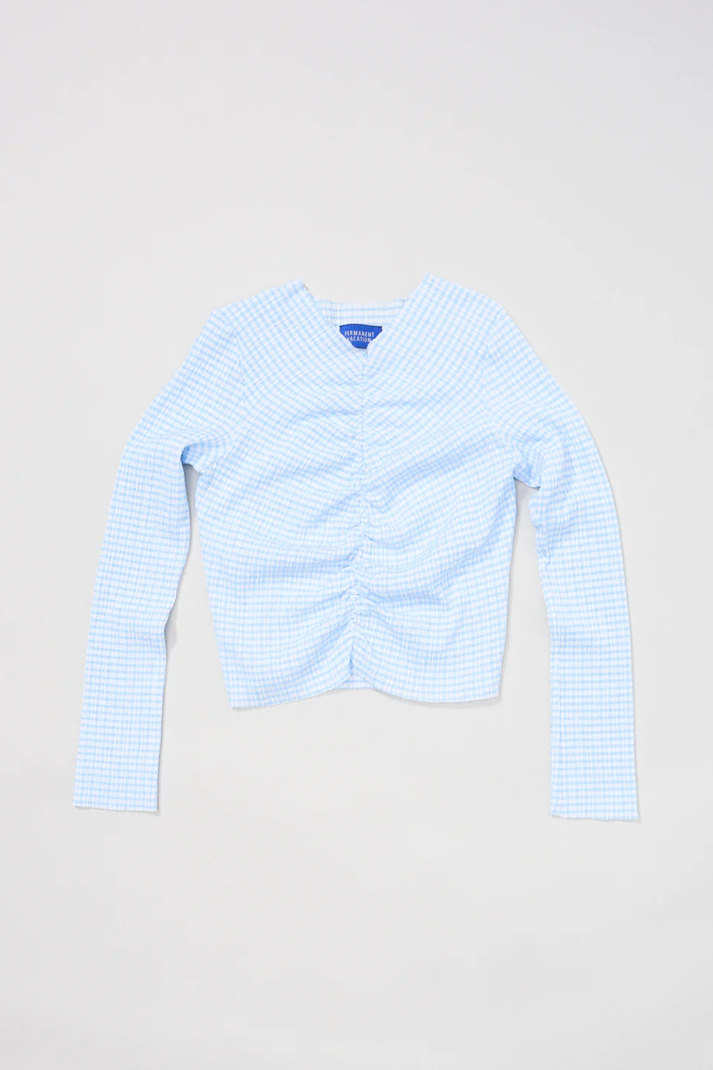ETERNAL TOP ~ BLUE GINGHAM | Stock NZ | PERMANENT VACATION NZ | Black Box Boutique Auckland | Womens Fashion NZ