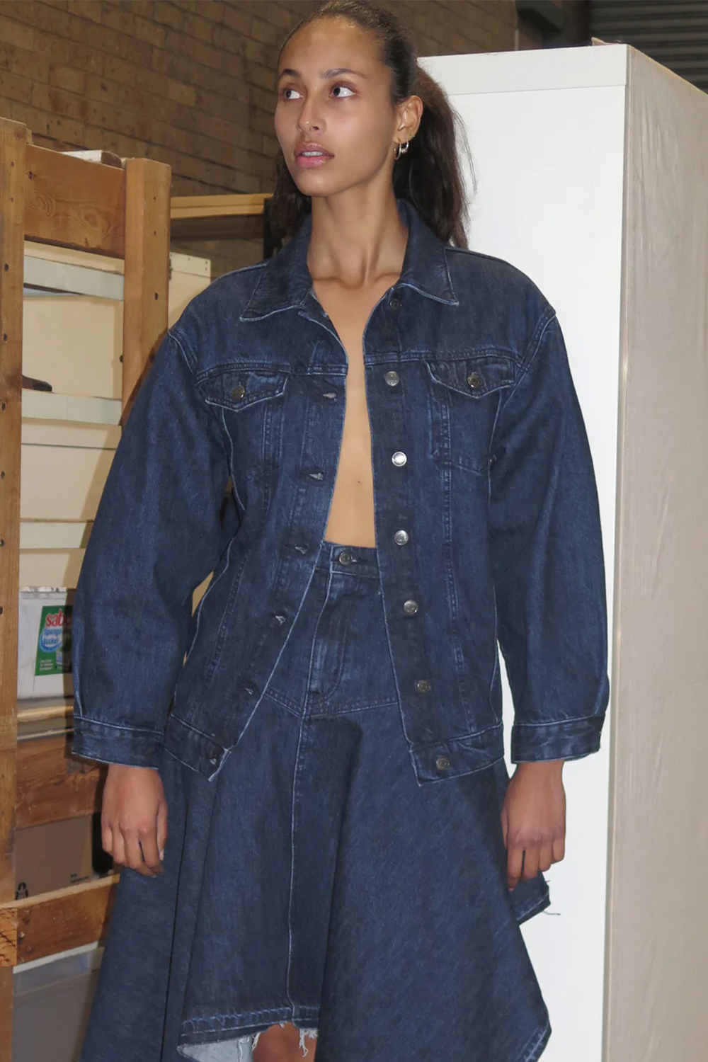 HOMAGE LONGLINE JACKET - DARK INDIGO | Stock NZ | PERMANENT VACATION NZ | Black Box Boutique Auckland | Womens Fashion NZ