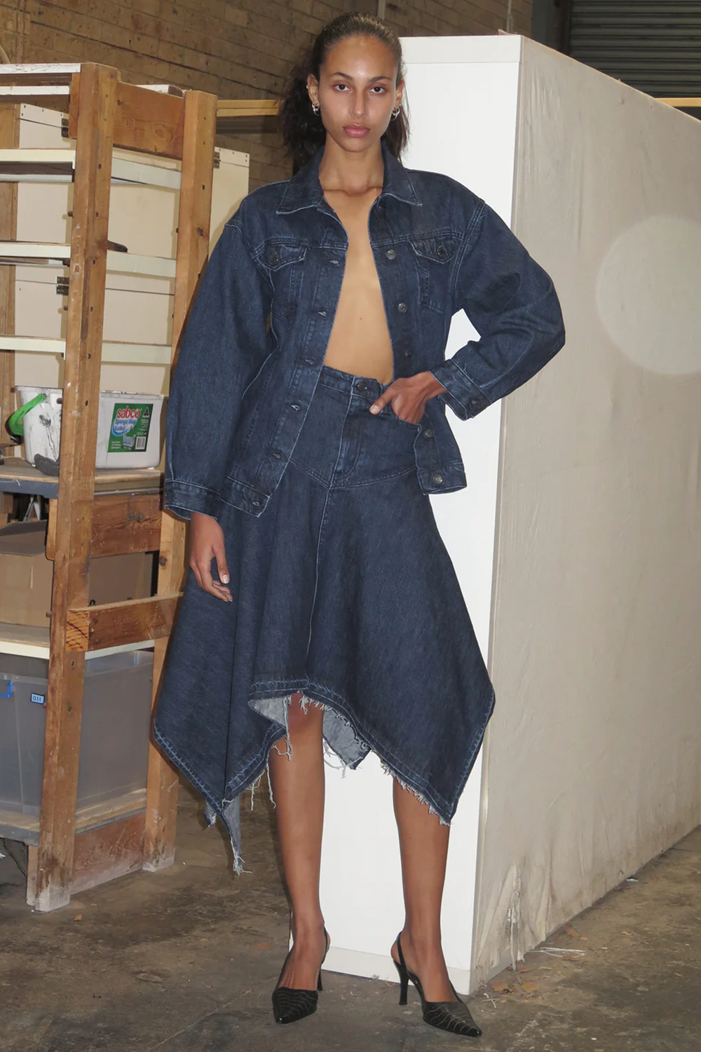 HOMAGE LONGLINE JACKET - DARK INDIGO | Stock NZ | PERMANENT VACATION NZ | Black Box Boutique Auckland | Womens Fashion NZ