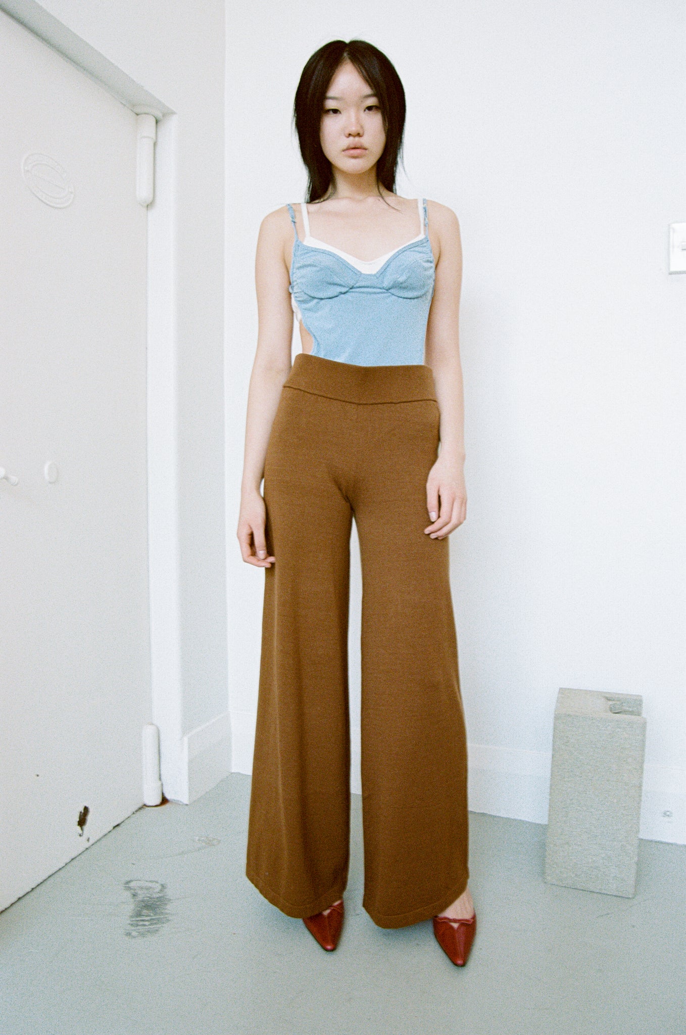 KNITTED LOUNGING PANTS | TOFFEE