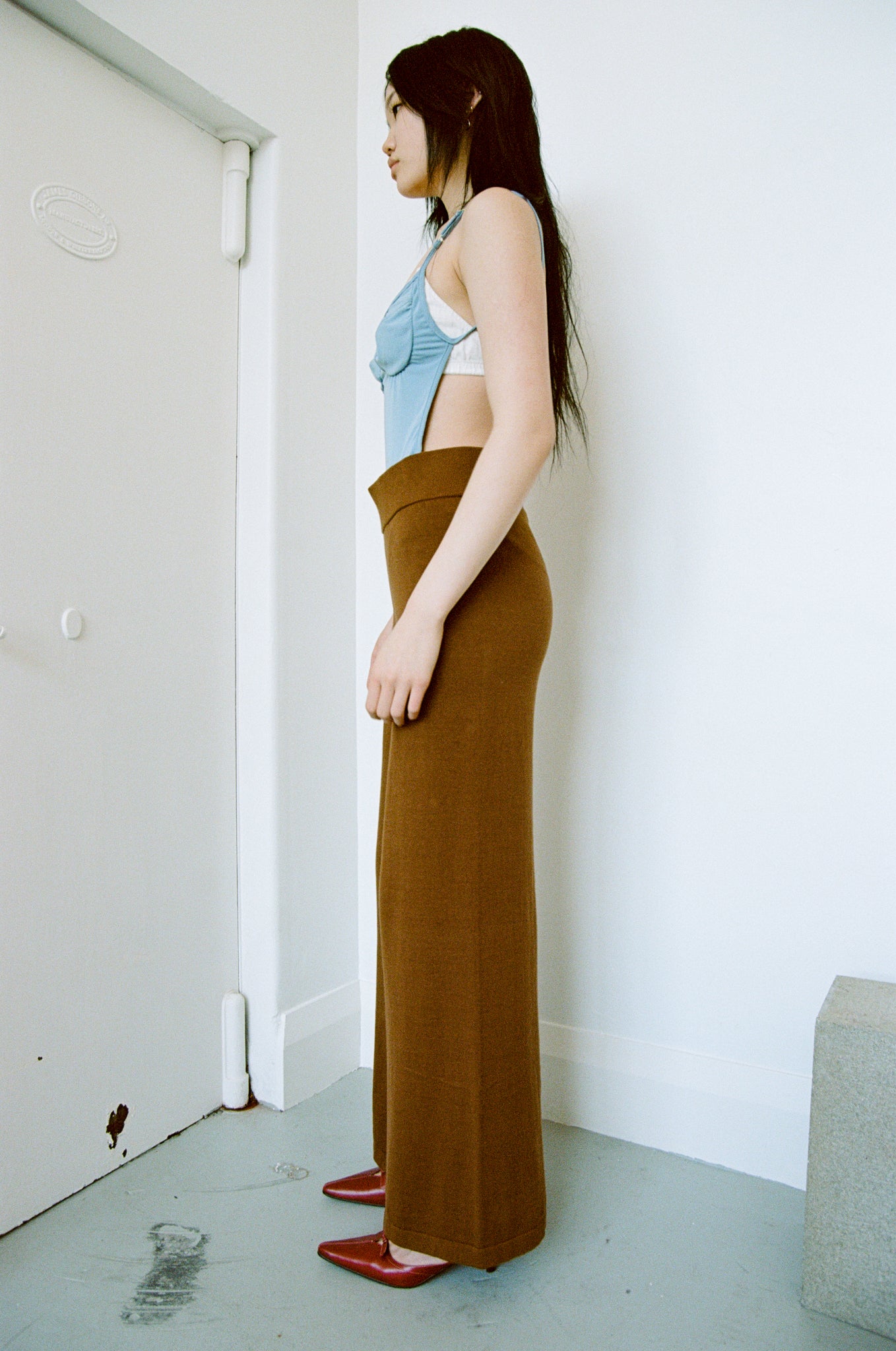 KNITTED LOUNGING PANTS | TOFFEE