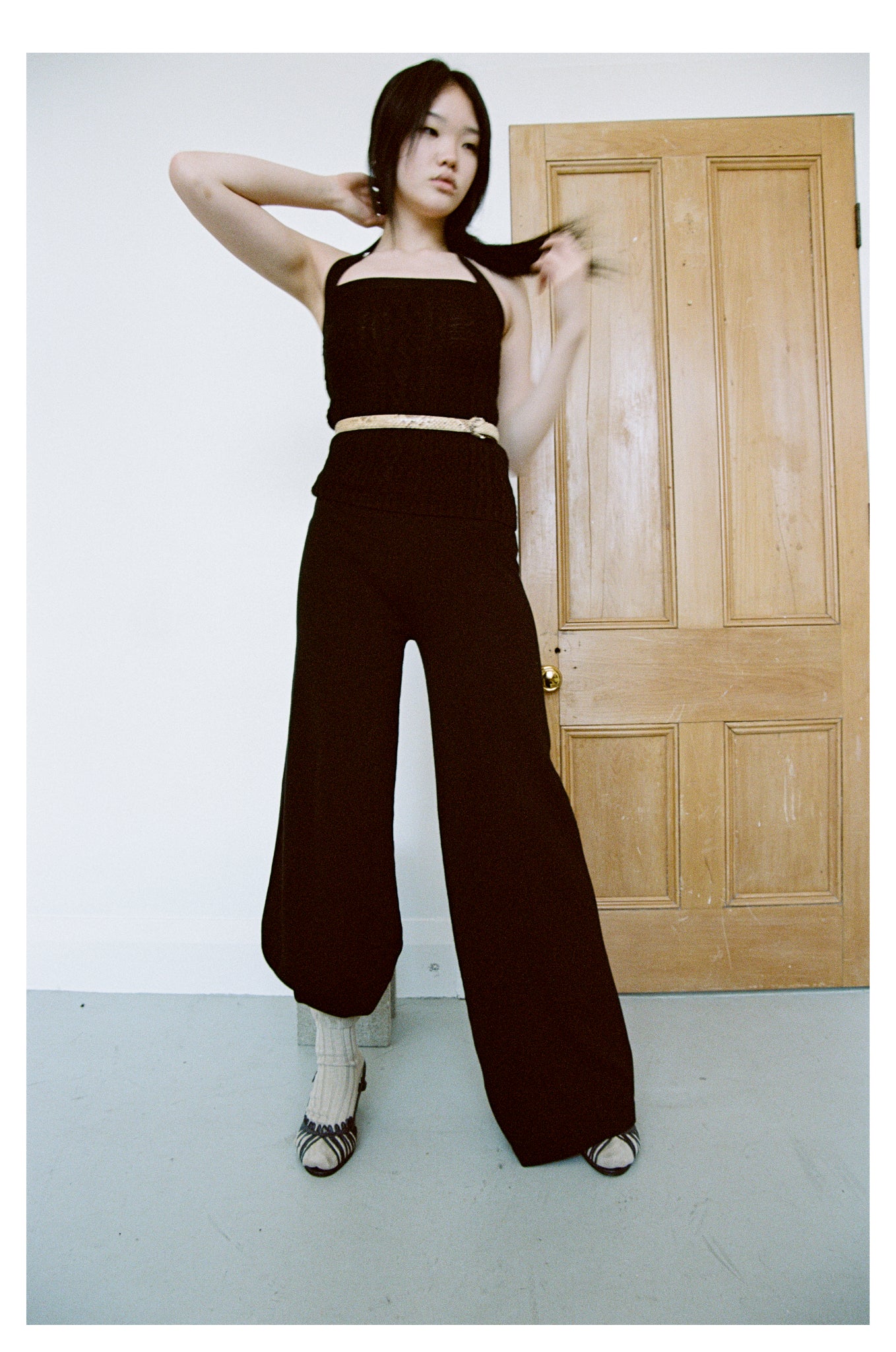 KNITTED LOUNGING PANTS | BLACK