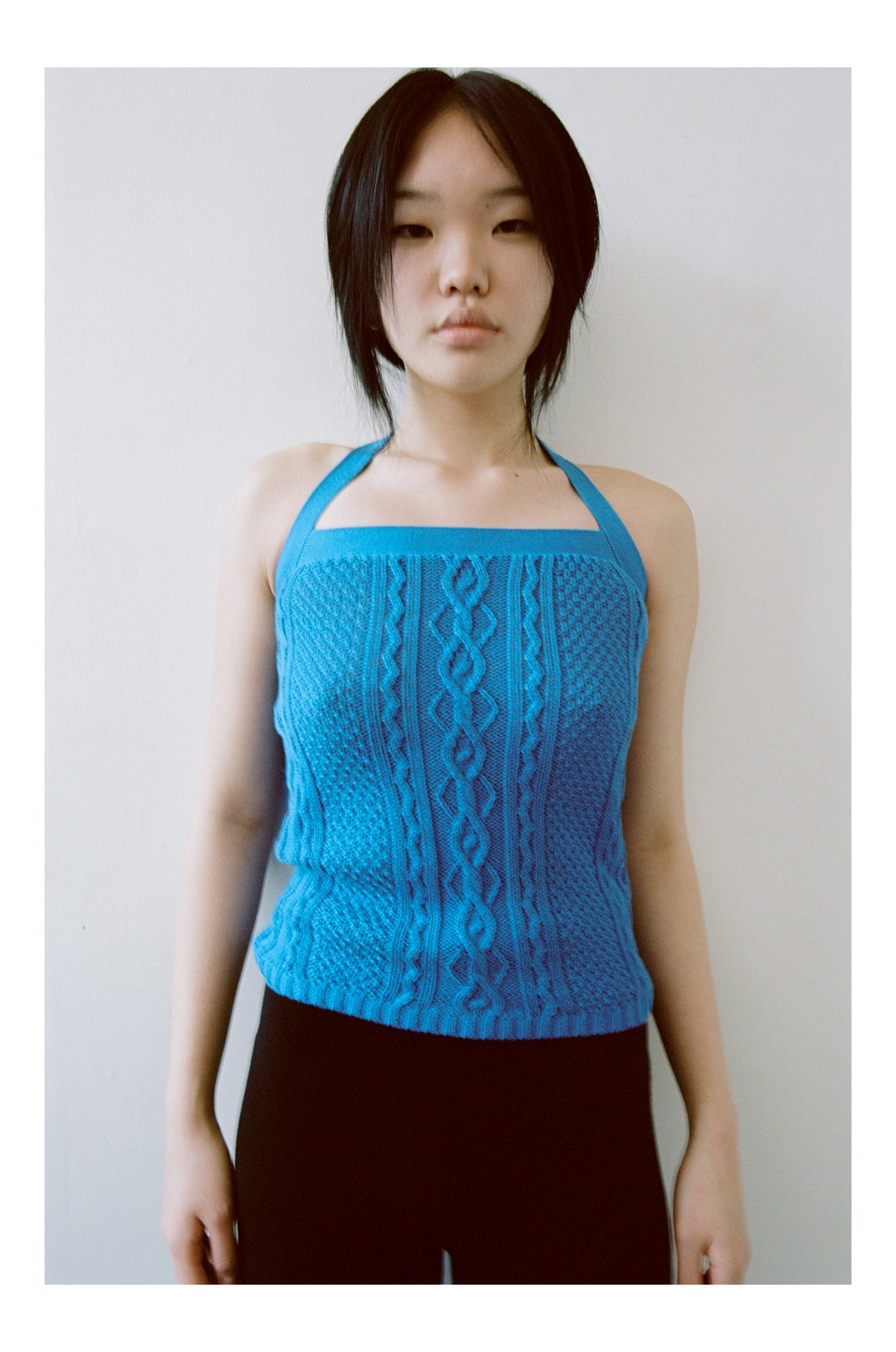 ARAN HALTER NECK | ROYAL