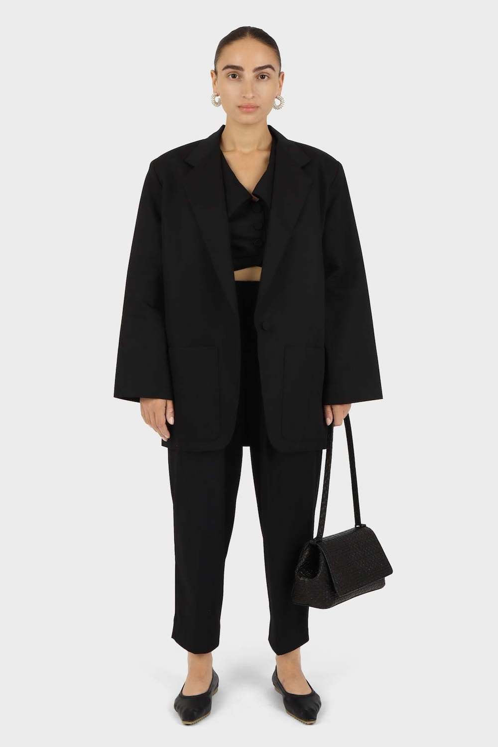 BOXY BLAZER BLACK | Blazer NZ | MODERN WEAVING NZ | Black Box Boutique Auckland | Womens Fashion NZ