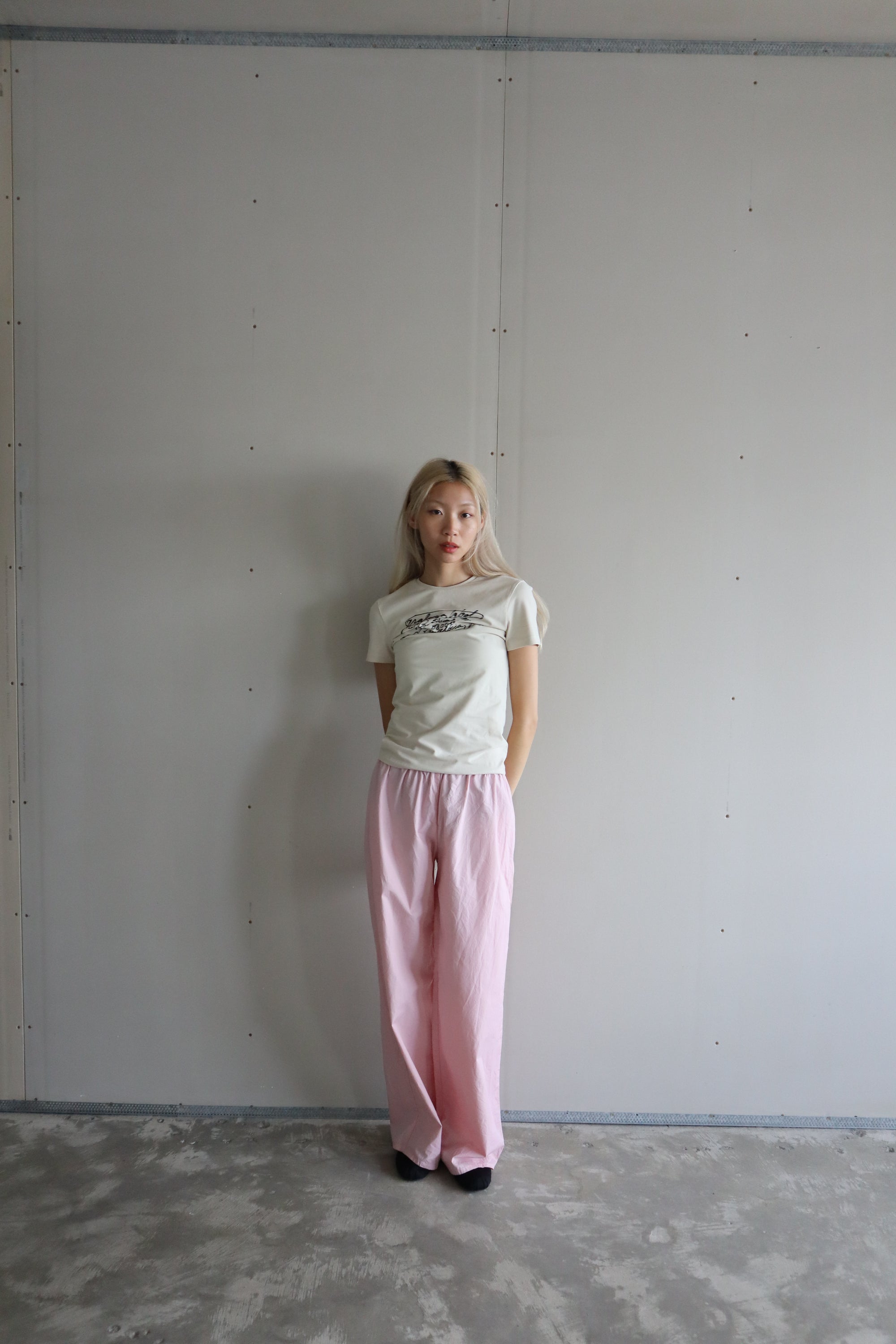 BUBBLEGUM PINK COTTON PANTS