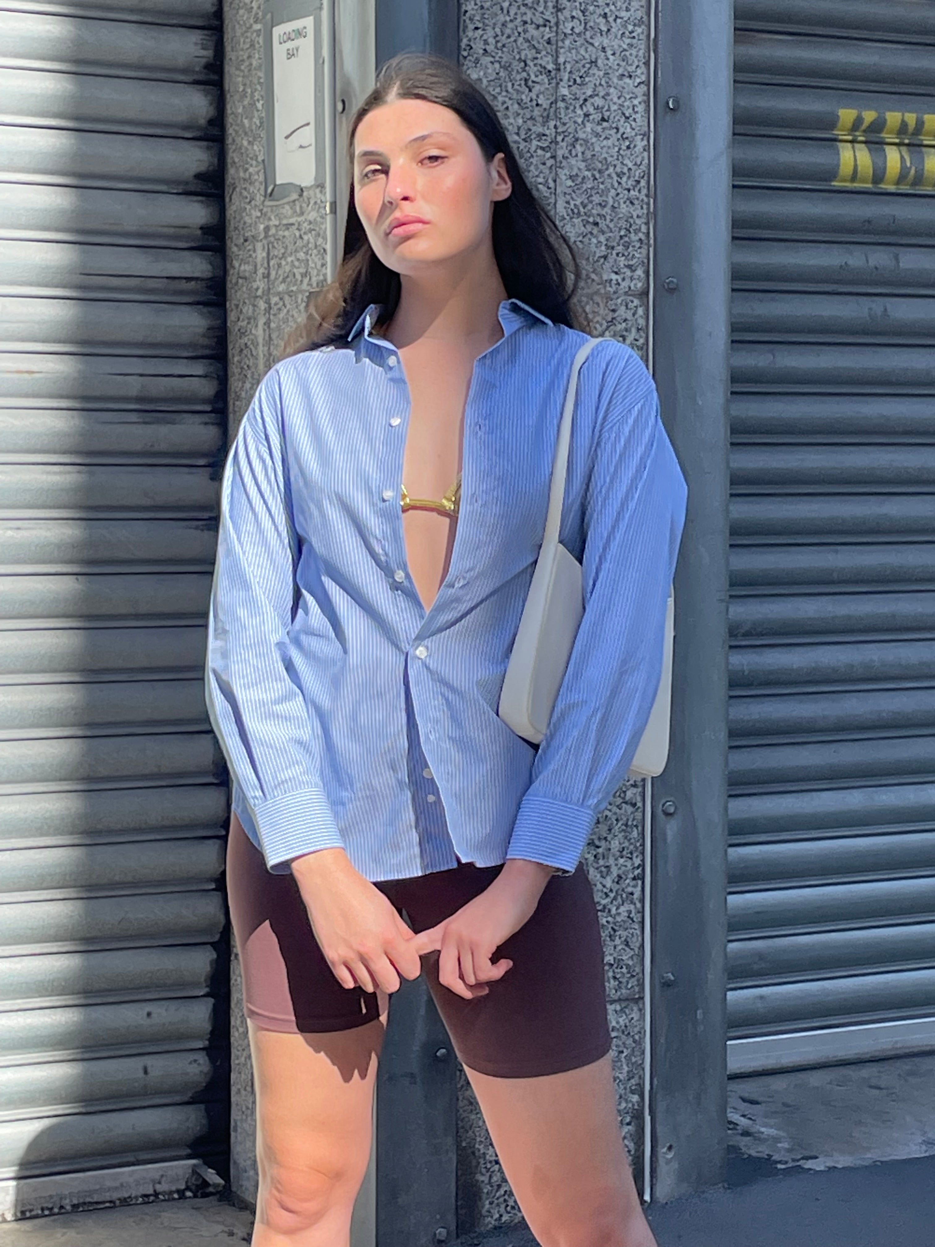 Ole Shirt | Blue Stripe | Stock NZ | BASERANGE NZ | Black Box Boutique Auckland | Womens Fashion NZ