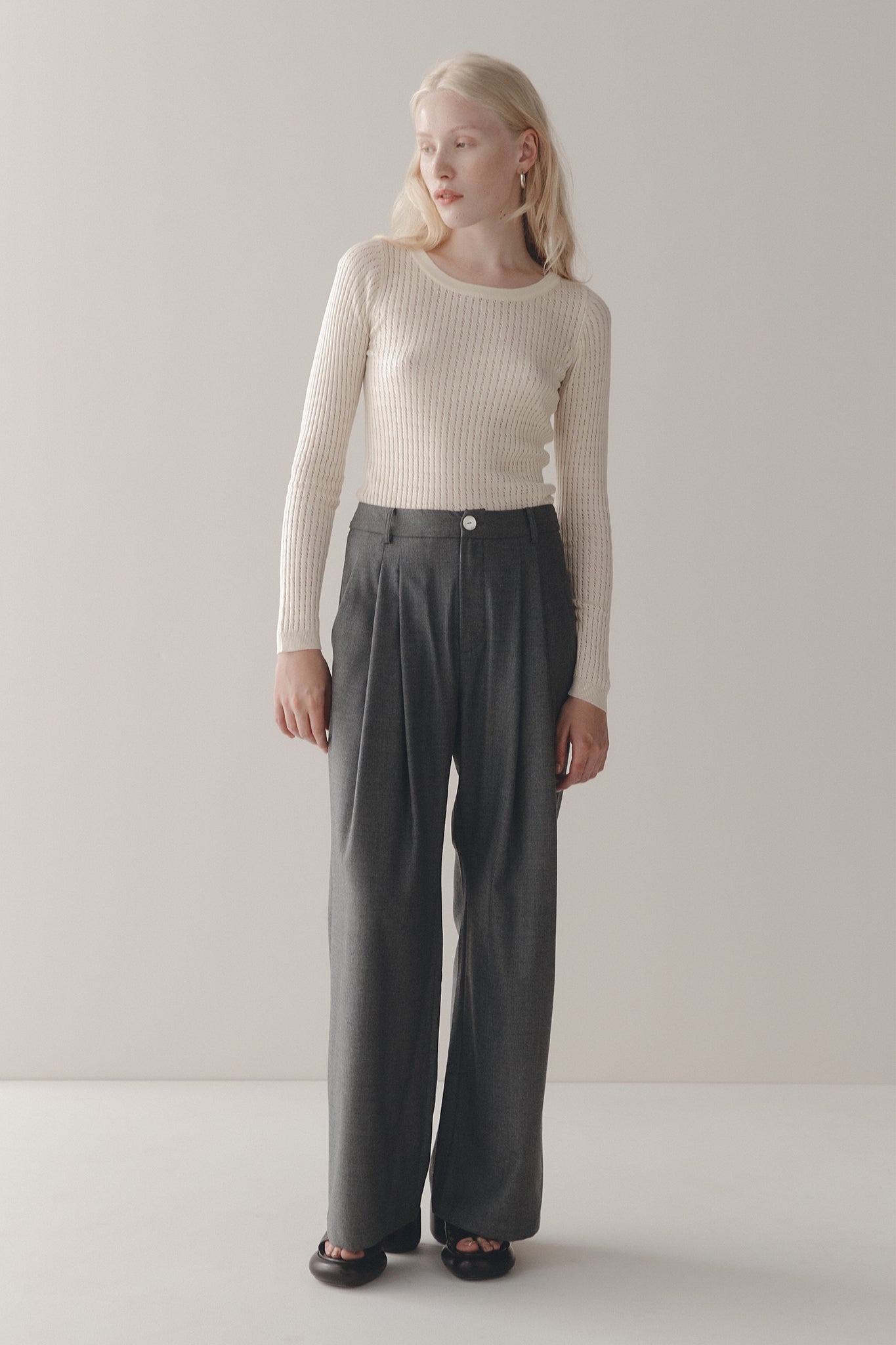 WILLOW PANT | ROCK/WOOL