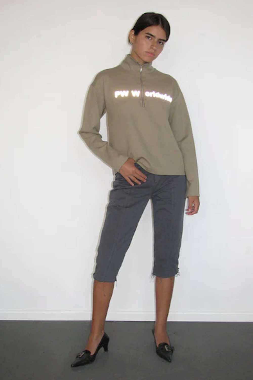 Hugo 1/2 Zip Sweater | Grey Green | Stock NZ | PALOMA WOOL NZ | Black Box Boutique Auckland | Womens Fashion NZ