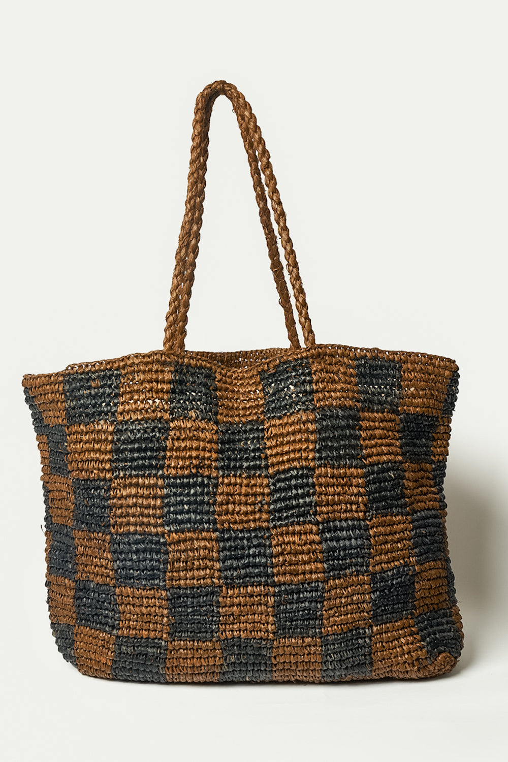 CHECK STRAW BAG LARGE | Stock NZ | BRIE LEON NZ | Black Box Boutique Auckland | Womens Fashion NZ