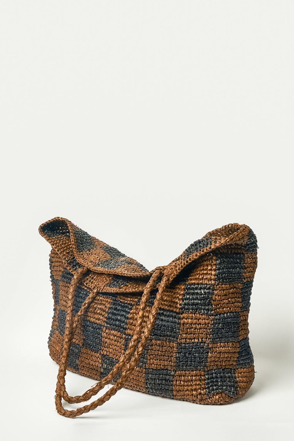 CHECK STRAW BAG LARGE | Stock NZ | BRIE LEON NZ | Black Box Boutique Auckland | Womens Fashion NZ