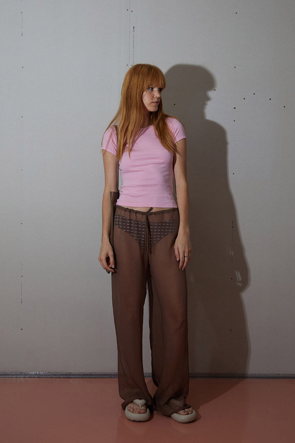Silk Crinkle Pant | Coffee | Stock NZ | PECCHENINO NZ | Black Box Boutique Auckland | Womens Fashion NZ