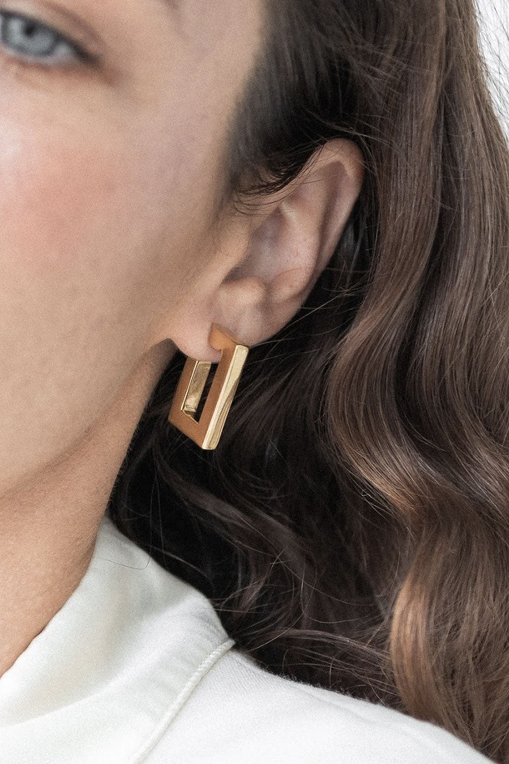 Square Plaza Hoop | Stock NZ | FLASH JEWELLERY NZ | Black Box Boutique Auckland | Womens Fashion NZ