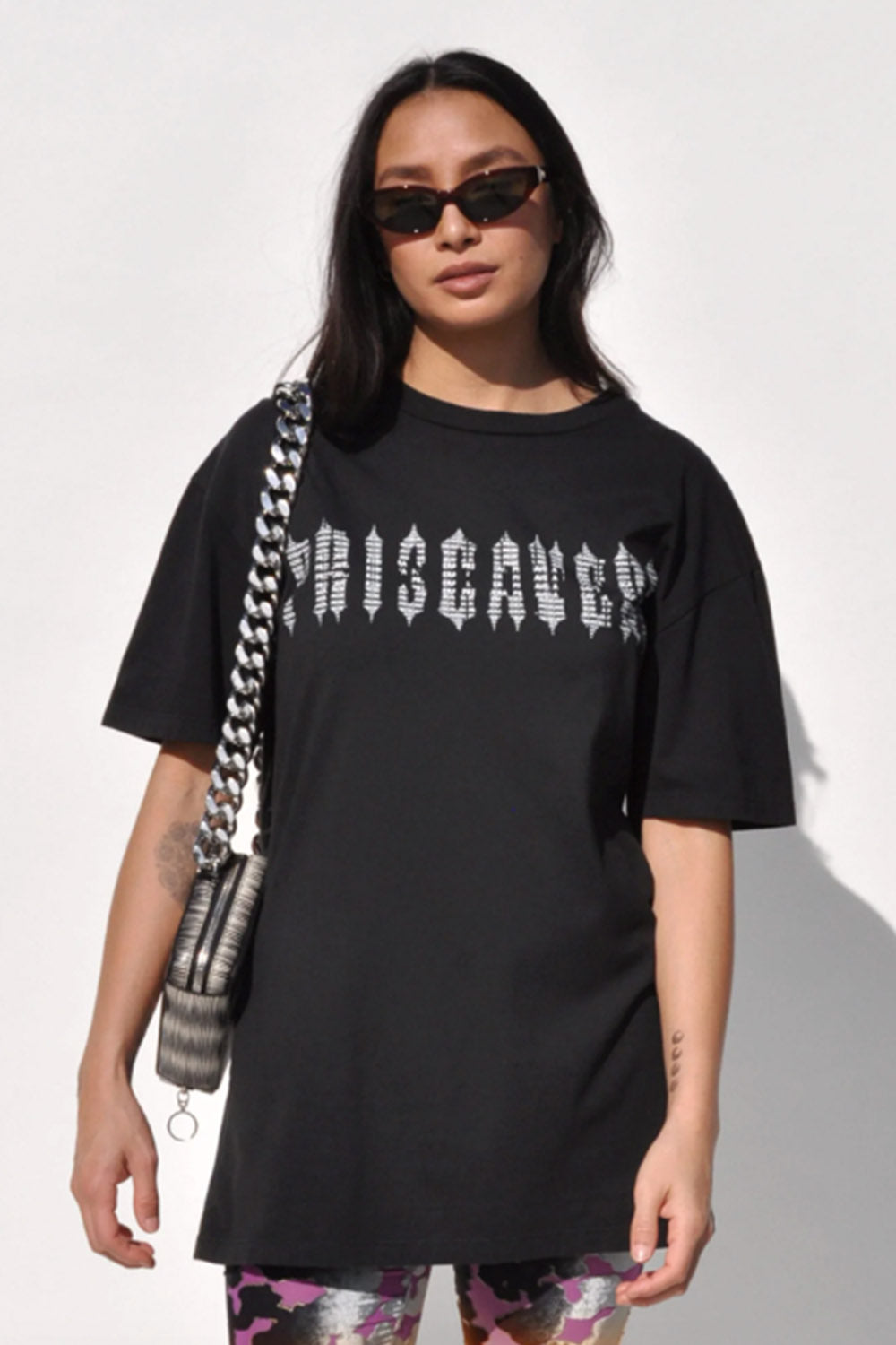 Logo Oversized Tee | Coal | Stock NZ | PRISCAVERA NZ | Black Box Boutique Auckland | Womens Fashion NZ